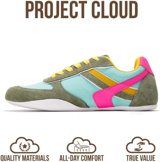 Project Cloud Sneakers for Women - Lightweight with Memory Foam Insole Womens Sneakers - Non Slip Work Shoes for Women Footwear - Lace Up Womens Casual Shoes - Image 4