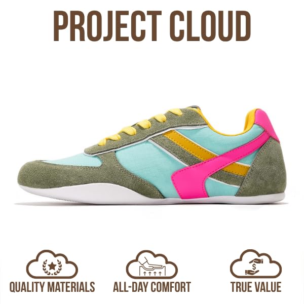 Project Cloud Sneakers for Women – Lace Up Shoes for Women with Memory Foam Insole – Lightweight & Non Slip Womens Sneakers – Perfect Womens Casual Shoes (HOLY)3