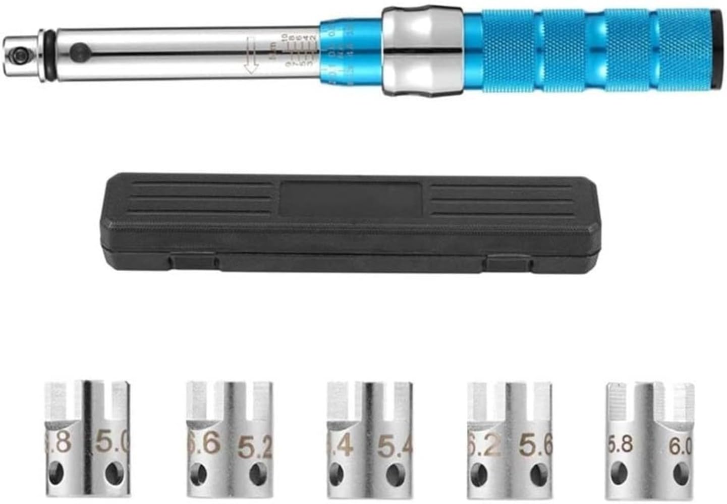Hophelia Spoke Torque Wrench, Motorcycle Spoke Torque Wrench, 2-10NM Steel Torque Wrench for Spoke Wheels for Motorcycle Dirt Bike Wheel Maintenance