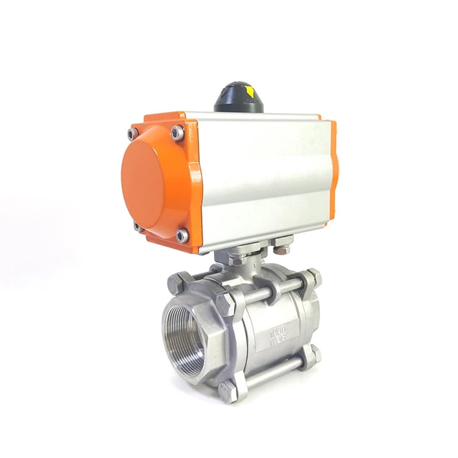 SWEWDSQG DN25 Three piece High Platform Pneumatic Ball Valve Stainless steel Q611F-16P Double Acting Cylinder