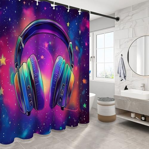Rideau de douche anti-collement 180x180 cm imperméable et lesté