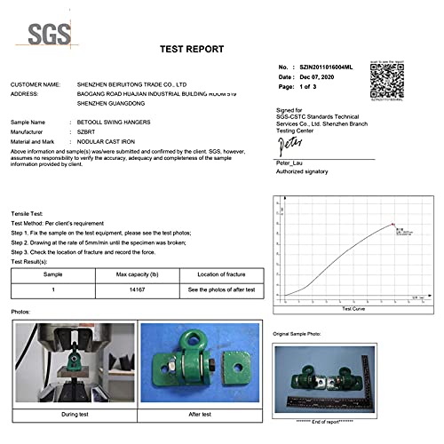 image for BETOOLL 2400 lb Capacity Heavy Duty Swing Hangers for Wooden Sets Play