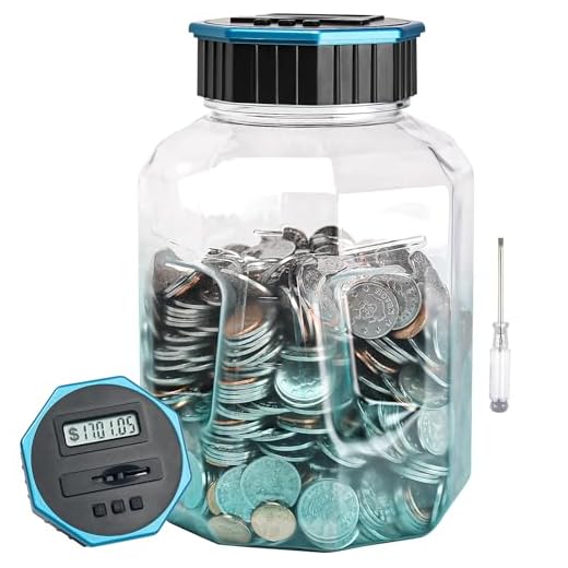 X-Large Piggy Bank for Adults Kids,Vcertcpl Digital Counting Coin Bank with 2.4L Capacity, Great Coin Counter Bank Money Counting Jar with Total Amount Displayed, Bank for All US Coins
