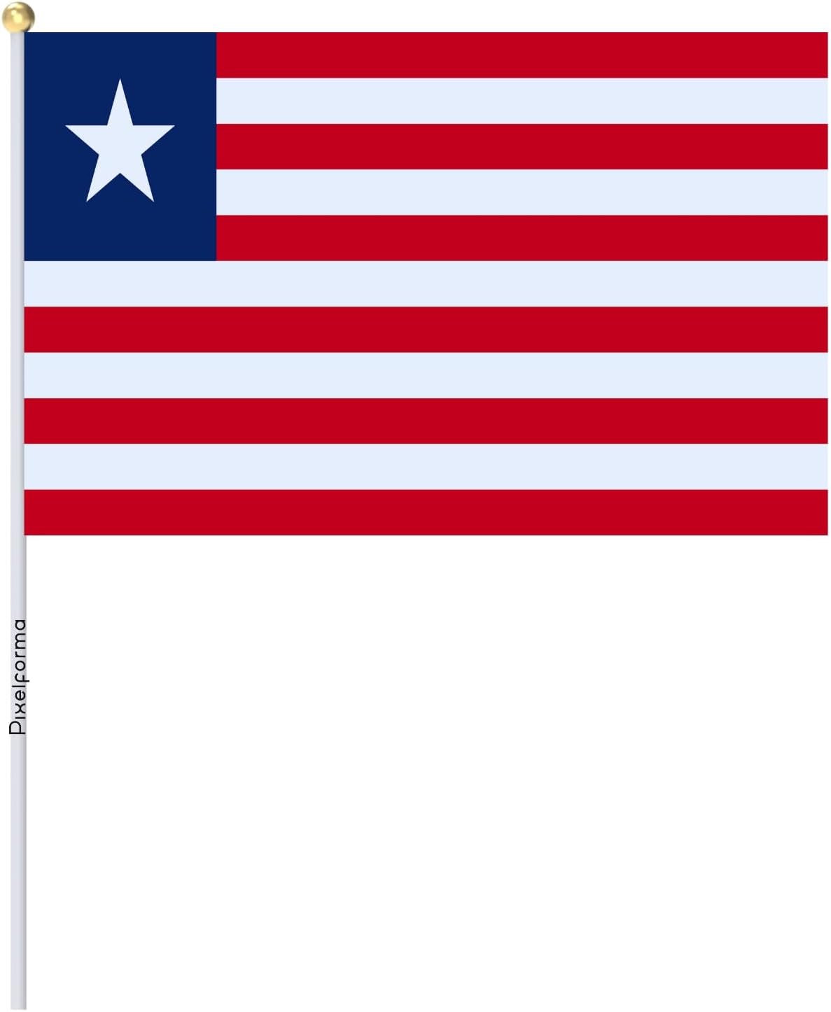 Pack of 50 Mini Liberian Flag 14 x 21 cm