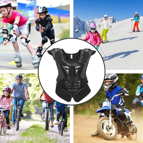 Chaleco de armadura 3D para niños protector de pecho ajustable de moto talla M 4