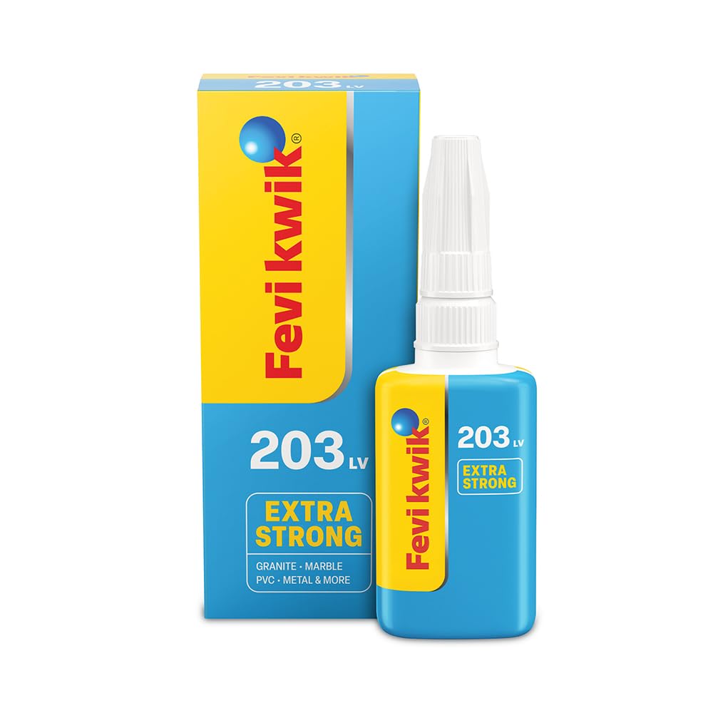 FEVIKWIK 203 Instant Bonding Strong Super Glue – 20g | Low Viscosity Cyanoacrylate Adhesive with Precision Nozzle & Anti-Clog Cap