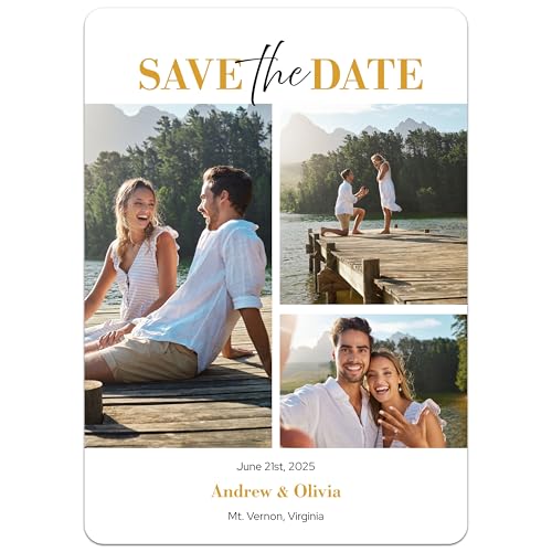 Bunny Badges Personalized Save the Date Announcements - Custom Save the Date Cards for Weddings