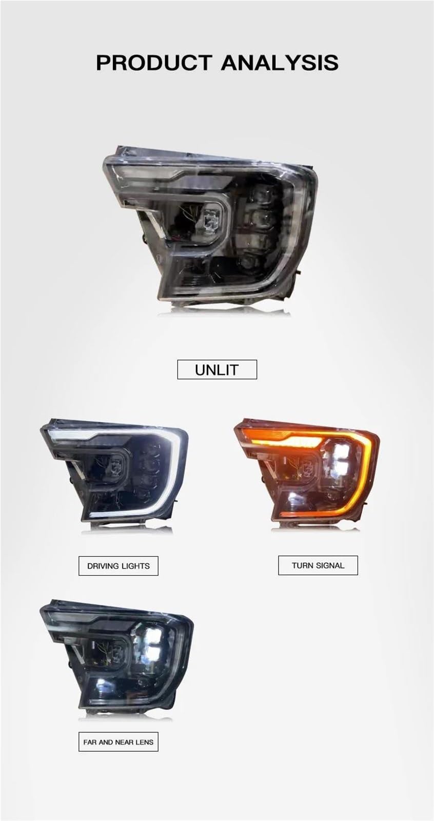 Migliora la sicurezza della guida notturna Gruppo Fari Auto Con Accessori Per Luci Di Marcia Diurna Indicatori Direzione Per Ford Per Ranger T9 2023