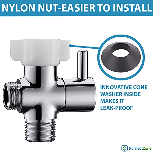 Purrfectzone Two Mode Bidet Sprayer for Toilet and Baby Cloth Diaper Sprayer- Easy to Install, Great Hygiene with Less Money Spent (Chrome) - Thumbnail 4