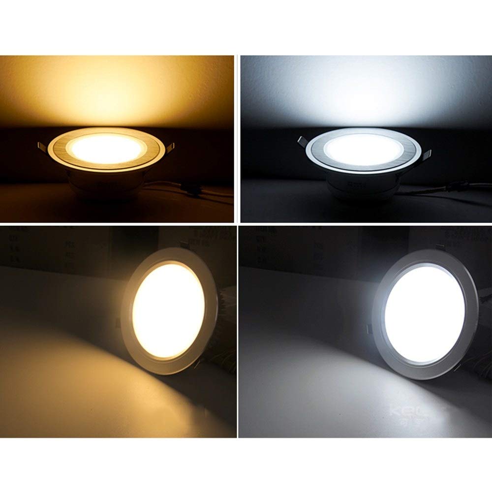 Arbeitsleuchte Aluminium-Flächenleuchte blendfreier LED-Strahler Einbaustrahler 4 Zoll rund Wohnzimmer Korridor Lounge gewerblicher Kühlergrill integrierte eingebettete Spot-Lampe Außenleuchten