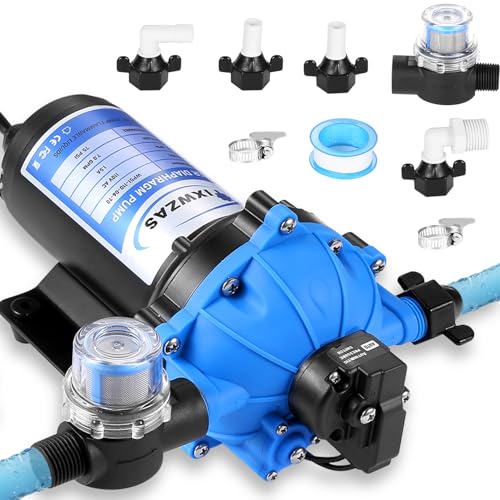 Image of Electric Water Pump 7GPM 70PSI, 110V AC, Upgraded Five Chamber Self-Priming Diaphragm Water Pump with Pressure Switch and Strainer for RV, Home Water System, Irrigating & Industrial Settings