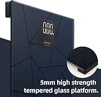 Vista 3 de AIRSCALE - Báscula digital de baño para personas peso corporal altamente preciso con diseño geométrico de moda plataforma grande de 400 libras