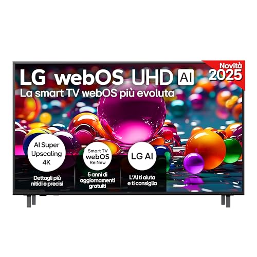 LG webOS UHD AI UA75 TV 65 pollici, Smart TV 4K Ultra HD, Processore α7 Gen8,...