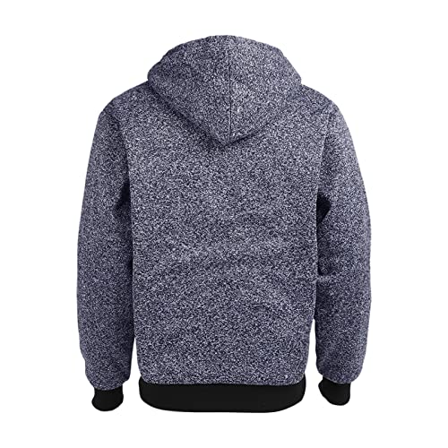 Heavy Thick Flannel Plaid Jacket Sherpa Fleece Lined Hoodies for Men Zip Up Winter Warm Coat Buffalo Zipper Sweatshirt4