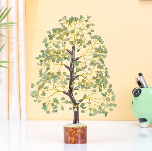 Image of Crocon Green Jade Crystal Tree of Life, Birthday Gifts for Women & Men