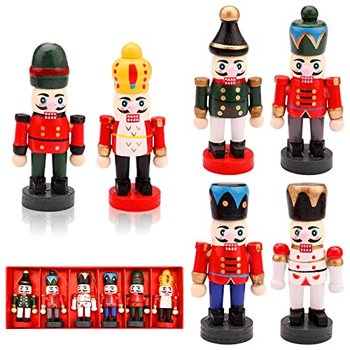 Nussknacker Klein 13 Jodsen Weihnachtsschmuck Nussknacker, 6 Stück Mini Nussknacker...
