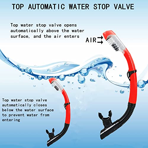 image for AQUA A DIVE SPORTS Dry Snorkel Easy Breath Diving Snorkel for Snorkeli