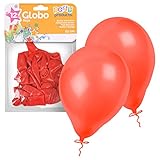 Color Rojo Party- Pack 12 globos, 23 cm, Color rojo (68389)