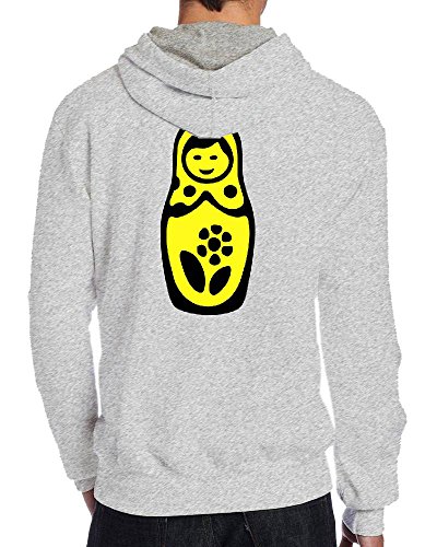 Celeste Luke Mens Hoodies Back Print Sudadera con capucha personalizada con texto en inglés "I Heart Beat Like Las Vegas Sin City Dotted Hooded Sweatshirt, Gris, S