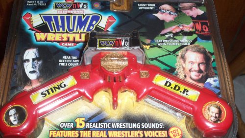 1999 Toy Biz WCW vs. nWo Electronic Thumb Wrestling game - DDP vs. Sting w/ Michael Buffer voice "Let's Get Ready to Rumble!"
