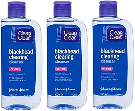 THREE PACKS Clean & Clear Blackhead Clearing Cleanser Oil-Free 6.8 fl oz 200 ml