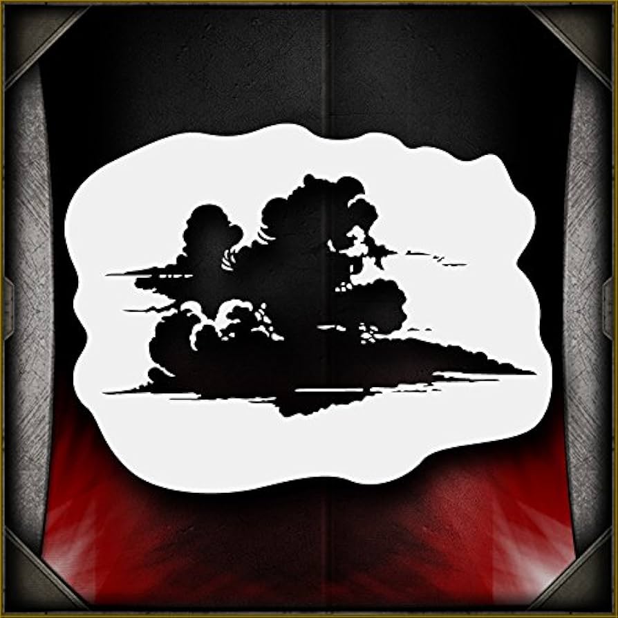Amazon.com: Cloud 1 AirSick Airbrush Stencil Template