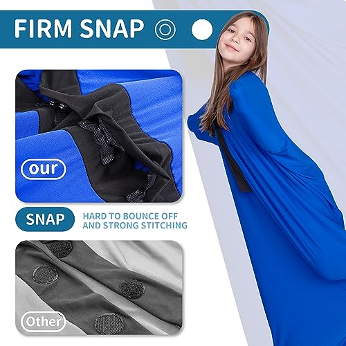 Image of OUTREE Sensory Body Sock for Kids, Full Body Sock Provides Deep Pressure Input, Relaxing Sensory Toys for Autistic Children with A Carrying Bag (Medium 47''x27'' Blue)
