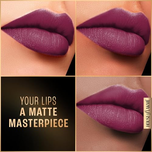 Image of LAKME LAKM Lakme Forever Matte Liquid Lip Colour, Long-Lasting Lipstick, Lightweight & Transferproof, Smudgeproof - Red Wine, 5.6ml | 6Ml (Pack of 2)