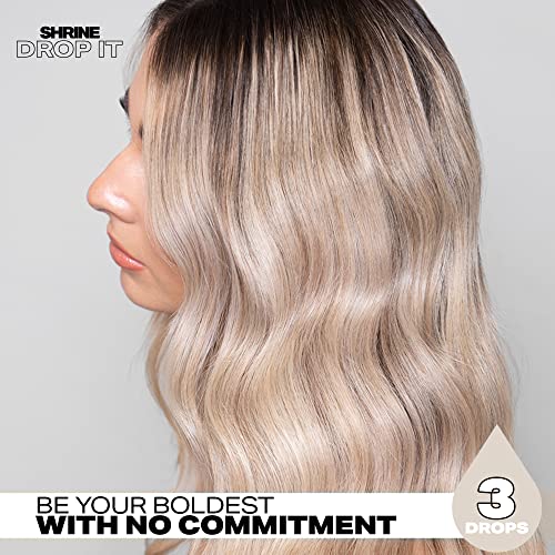 Shrine Drop It - Hair Toner - Temporary Hair Color - Rich, Natural Autumn & Winter Shades - Semi-Permanent Dye - Vegan & Cruelty-Free - Multi-Use - 200 Drops Per Bottle (Champagne Blonde Toner) #TOP2