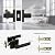 Probrico Matte Black Bed Bath Door Lever Heavy Duty Privacy Door Handle, Keyless Door Lock Interior Bathroom Bedroom Door Handle, Reversible for Left Right Sided Door