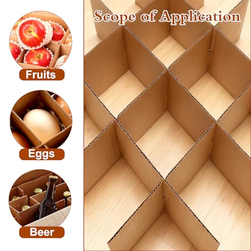 VQBKHO Zwei komplette Kartontrennwände (insgesamt 12 PCS),Stabile Kartontrennwände, geeignet für Umzugskartons, Gläser, Glasboxen, Geschirr und Vitrinen. Ideales Verpackungsmaterial.