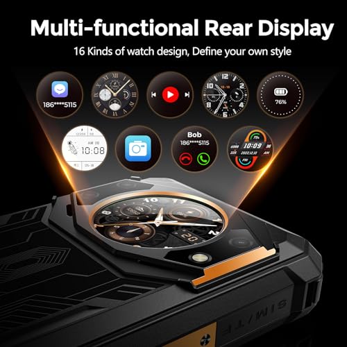 Image of FOSSIBOT F101 Pro Rugged Smartphone Unlocked, Dual Screen 10600mAh Battery 15+128GB Storage MTK8788 Octa-cora Processor 24MP+8MP+5MP Camera 5.45 inch HD+ Screen Android 13 IP68 /IP69K 4G Dual SIM NFC OTG