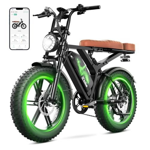 Image of SISIAGD Electric Bike for Adults,1500W Peak Ebike,48V 15 / 30AH Waterproof Removable Battery,60-100 Miles,7 Speed,30 MPH Max,20 inch E Bike for City Commuting,Off-Roading,Mountain,UL 2849 Certification