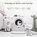 HHOLOVE Self Cleaning Cat Litter Box TY Pro, 60L Extra Large Open Automatic Litter Box App Control, Anti-Pinch for Multi Cats 3-20lbs, Advanced Odor Control with Mat&Liner(Grey)