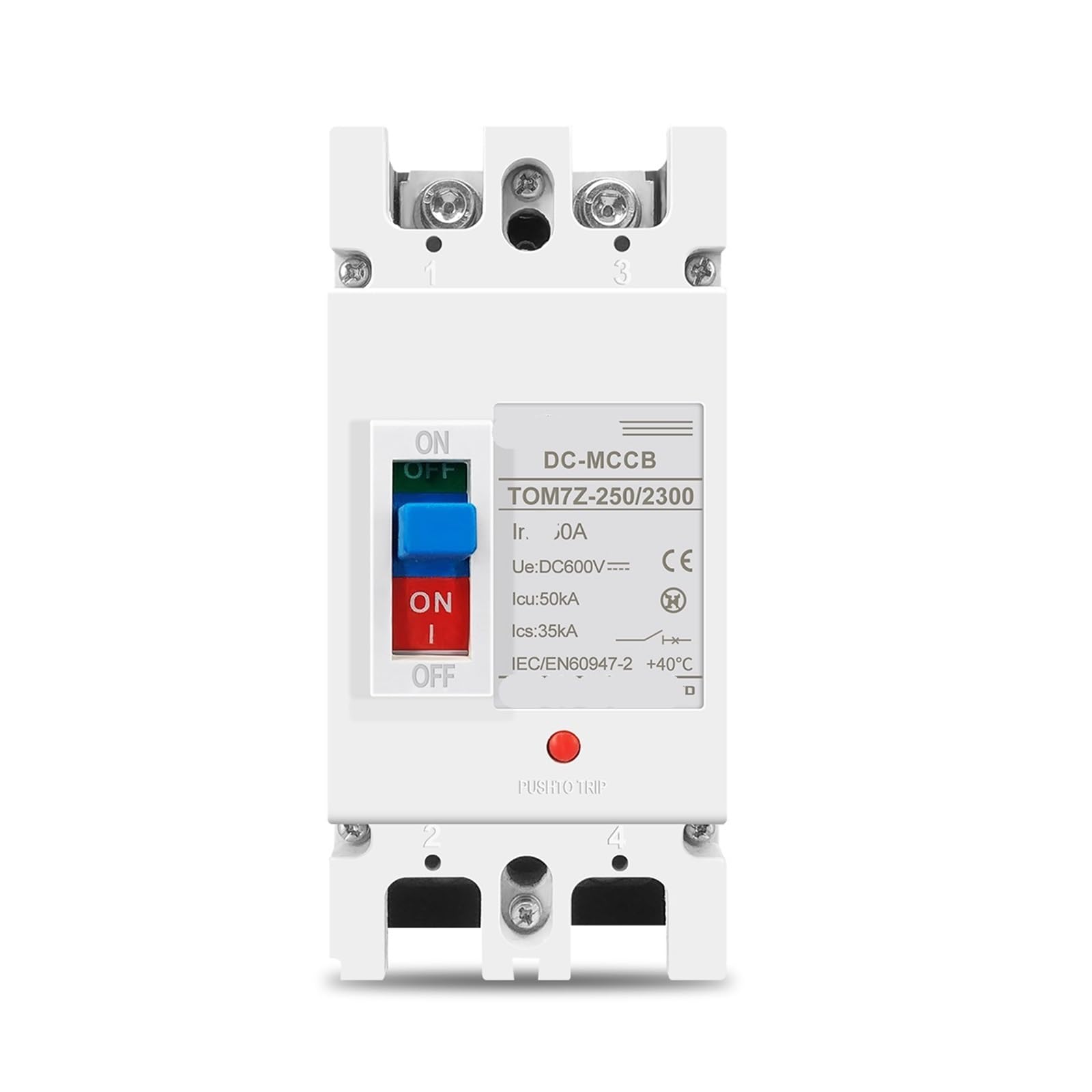 Disjoncteur à boîtier moulé 1P+N 160A haute performance pour isolation réseau