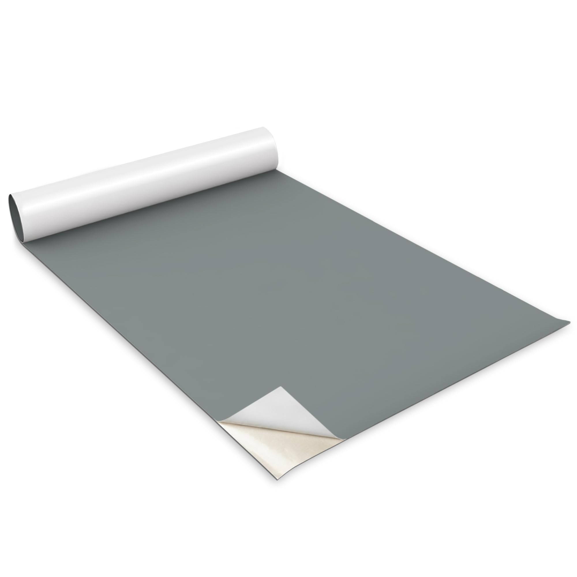 Adhesivo para cocina gris que cubre imperfecciones en armarios viejos