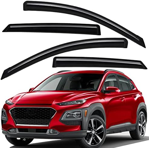 In N Out For 2021-2025 Hyundai Elantra 3D Wavy Mugen Style Window Visors Rain Guards Hyundai Elantra 2022 Accessories - Foto 5