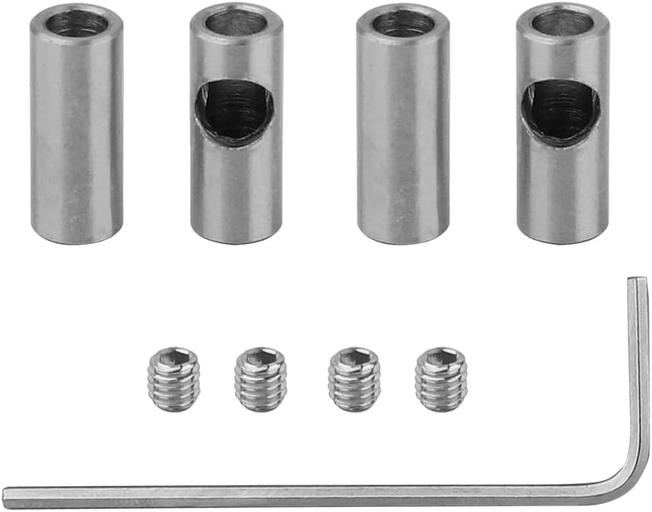 Stainless Steel 3.17mm Change to 5mm Motor Shaft Coupling Coupler Transmission Connector Sleeve Adapter for RC Boat Car Airplane 3650 540 550 Pinion Gears