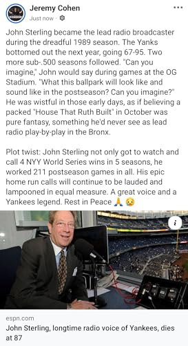 John Sterling, In Memoriam