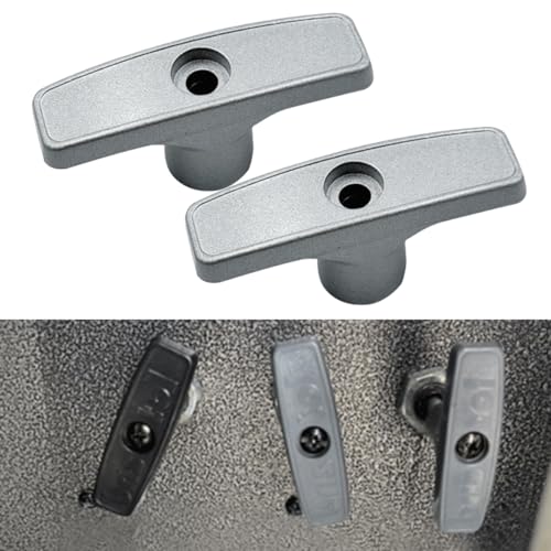 Image of Osilly 2PCS RV Waste Valve Handle Kit, Camper Tank Hose Handle Replacement Parts for Waste Valve Extension Rod, RV Sewer Valve Handle Set Accessories with 4 Nuts 2 Screws 2 Gaskets