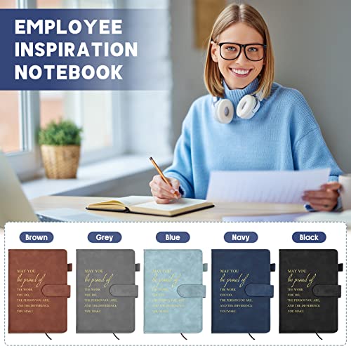Roowest-20-Pcs-Team-Gifts-for-Employees-Thank-You-Bulk-Gifts-A5-Leather-Notebooks-May-You-Proud-of-The-Work-You-Do-Journals-for-Christmas-Client-Gifts-Volunteer-Appreciation5-ColorProud