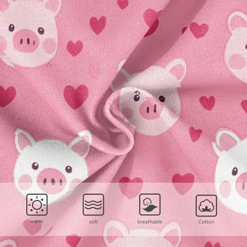 Wusikd Cute Pig Girls' Underwear Cotton Pink Hearts Girls Briefs Soft Toddler Underwear 2T3