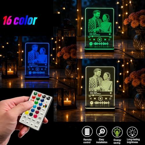 Image of Customized Photo Plaque | Personalized Printed Frame Acrylic Tabletop (Acrylic Engraved Model 1)