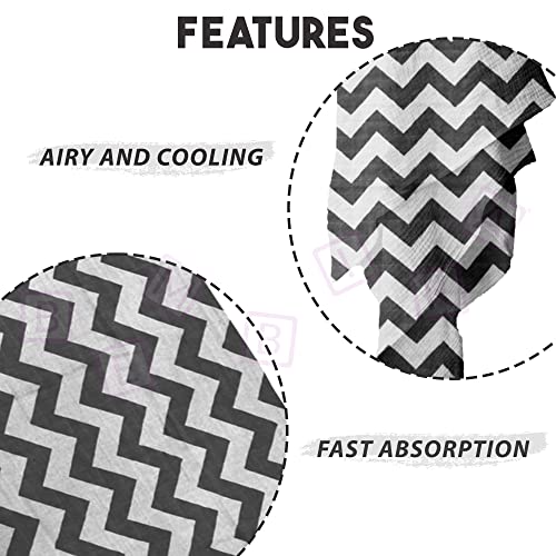 Image of BEMBIKA Bamboo Muslin Swaddle Wrap Baby 120X110 Cm Stroller Blanket Receiving Blanket for Newborn (Grey Stripes)