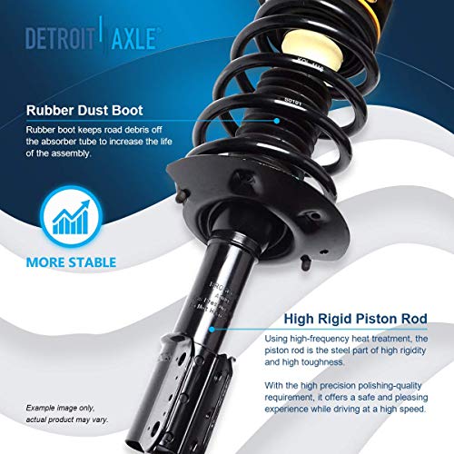 Image of Detroit Axle - 6pc Struts Shocks Kit for Chevrolet Venture Oldsmobile Silhouette Pontiac Montana Trans Sport, Front Struts w /Coil Spring Sway Bar Links Rear Shock Absorbers Replacement