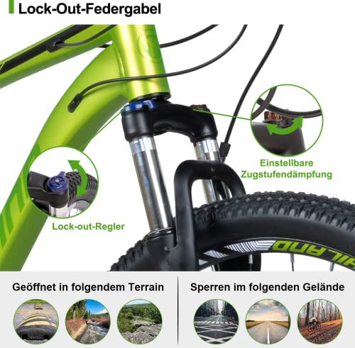 Hiland Mountain Bike 27,5 Pollici con Cambio 27