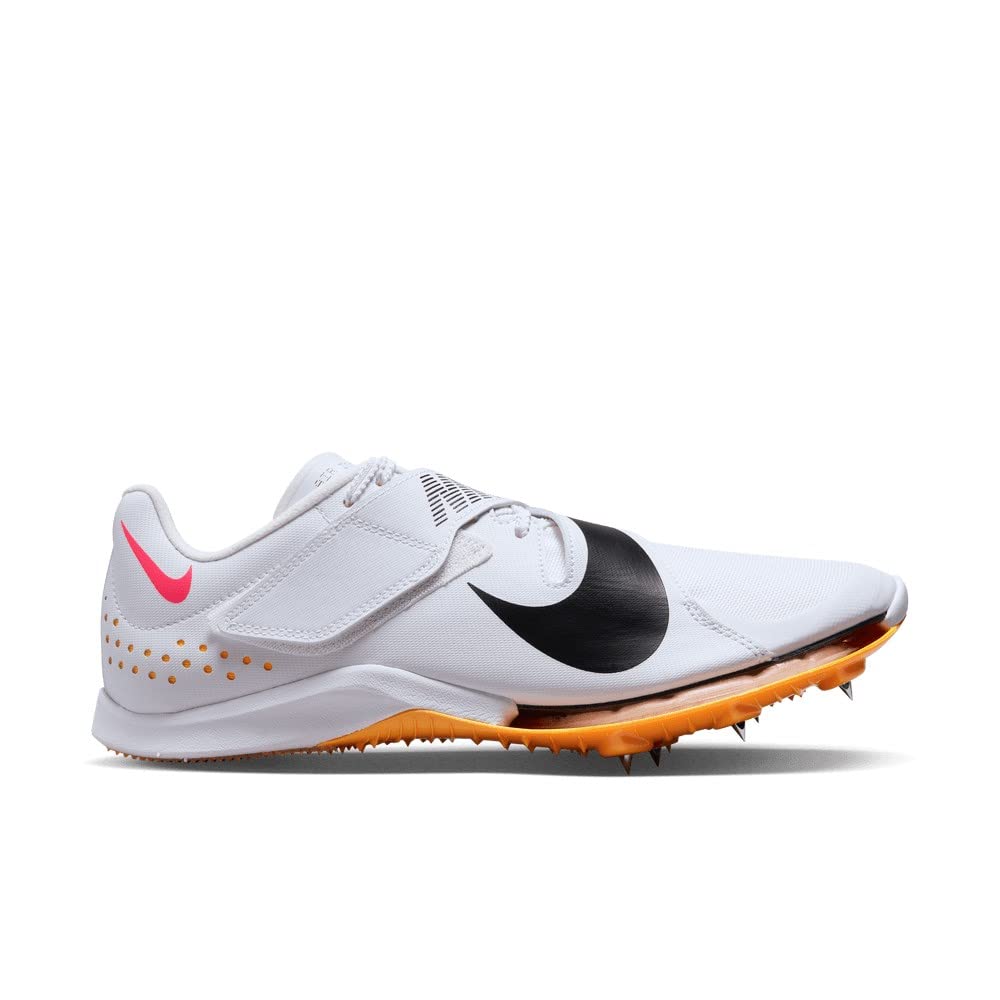 Zoom Elite Long Jump Shoes (Unisex - White/Black-Laser Orange-Hyper Pink) by Nike