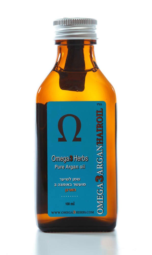 Pure Argan Oil Dry Curled or Straight Hair Argan Oil Heat Protectan, Repair Damaged Hair Made in Israel 100% Pure and Organic 100ml 3.4fl.oz Highest Quality