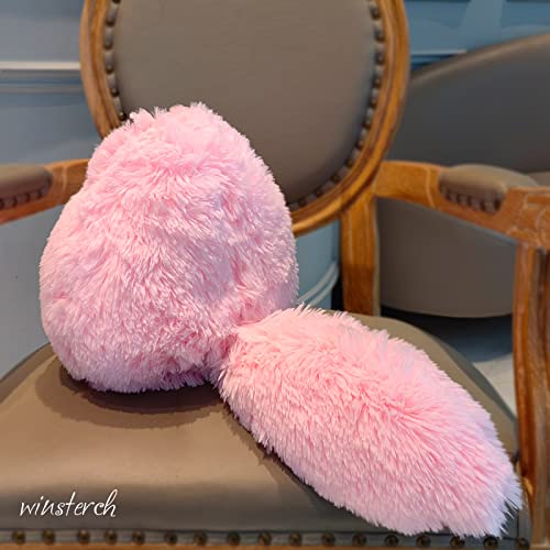 Image of Winsterch Cute Pink Cat Stuffed Animals Plush Toy,Kids Plushies Cat Teddy Soft Toy Birthday for Girls,Stuffed Cat Plush Animals