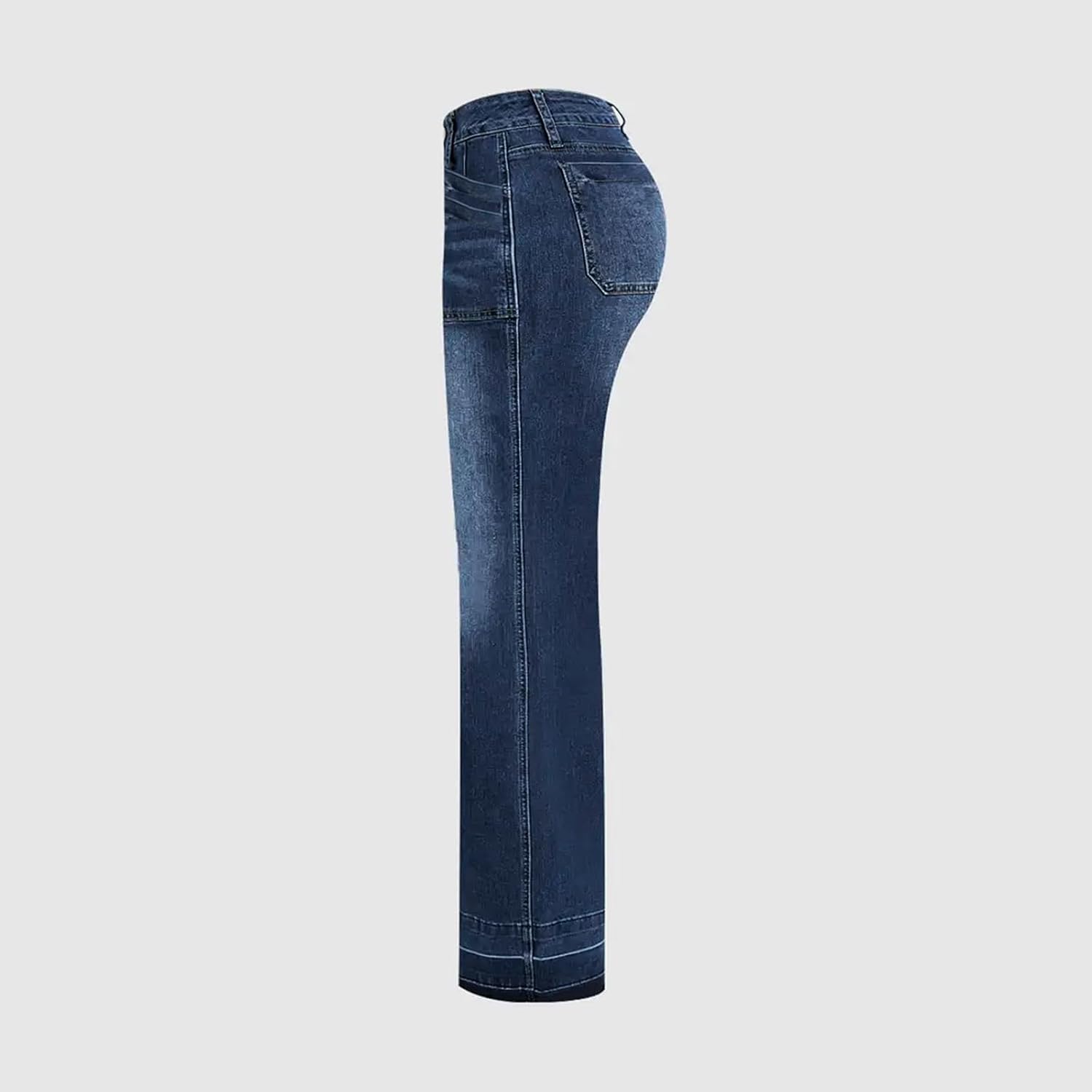 Baggy Jeans for Women Mid Rise Wide Leg Straight Jeans Trendy Denim Pants Without Belt - Image 5
